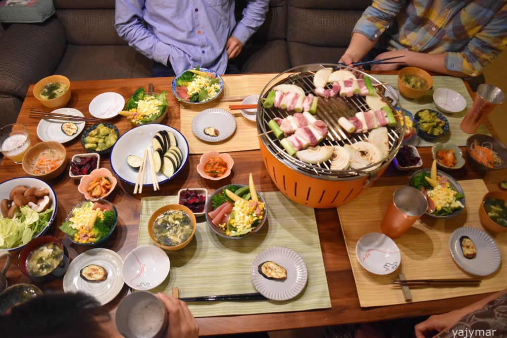おもてなし 無煙炭火バーベキューコンロで焼肉パーティー 時々旅人やじま るのふるさと納税日記