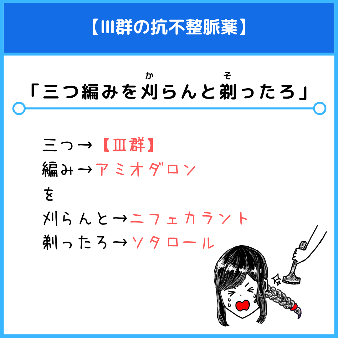 3 群 抗 不整脈 薬 ゴロ