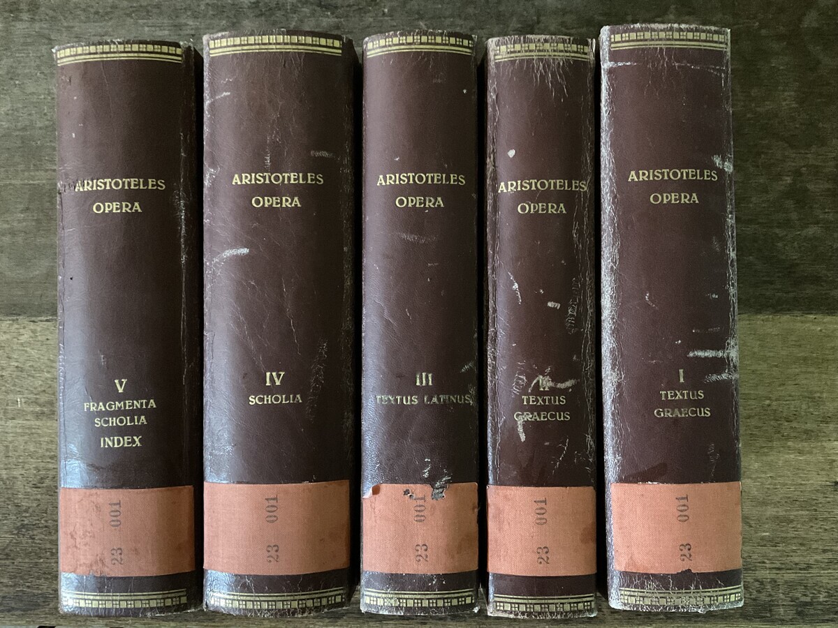 ベッカー版アリストテレス全集 - 作品メモランダム