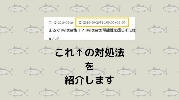 更新日時の表示が変になった時の対処法