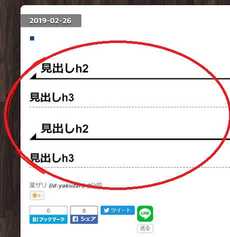 はてなブログでの見出し見本