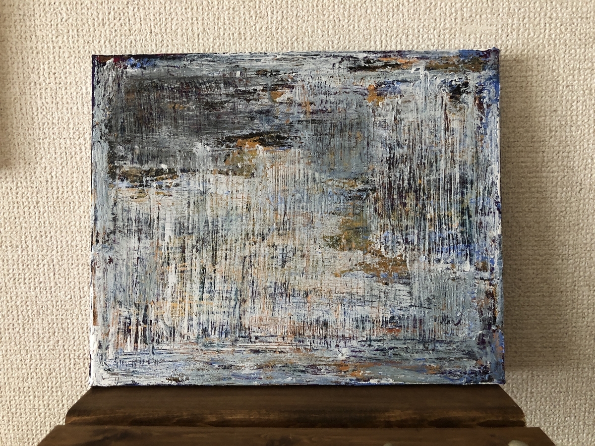 DAISOのキャンバスで抽象画を描きました - やまみさんち