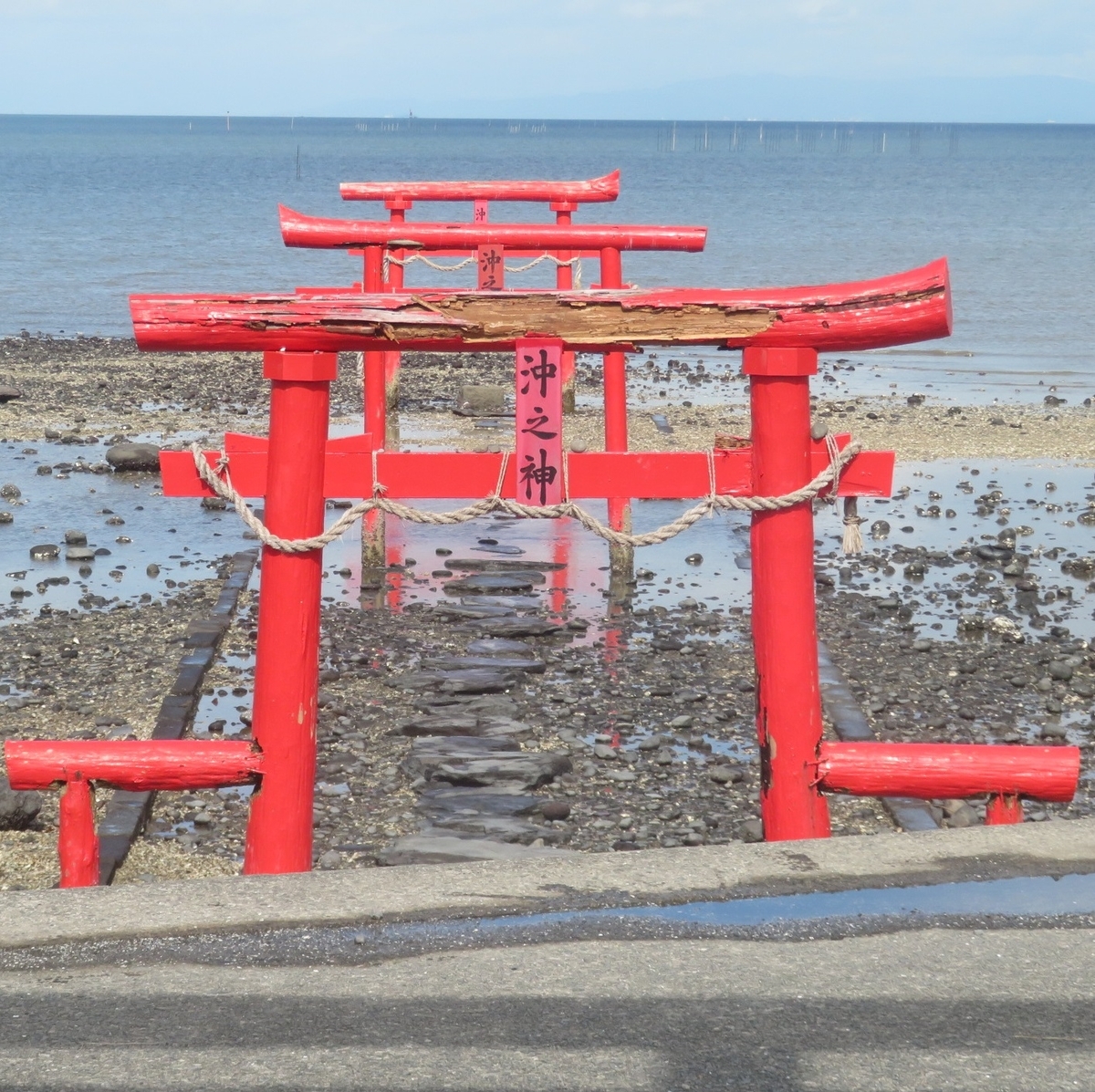 No.401【佐賀県】「大魚神社」の海中鳥居がカッコいい！その遥か延長に