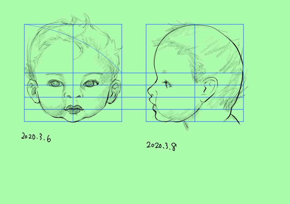 練習まとめ 302日 ルーミス優しい人物画 だらっとしたポーズ集 モルフォ模写 やまじろイラストブログ