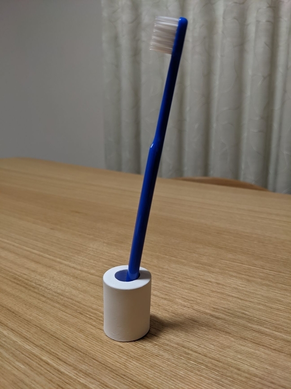 歯ブラシを立たせる