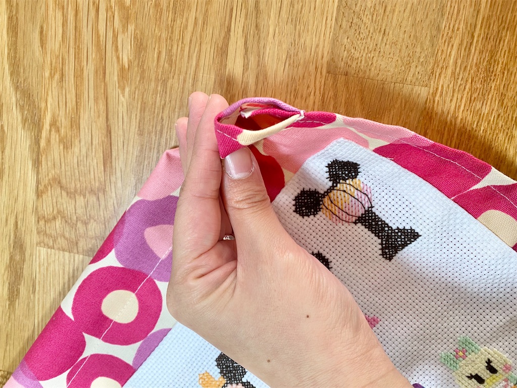 ひなまつりクロスステッチ完成しました。 - 今日これ作りました。
