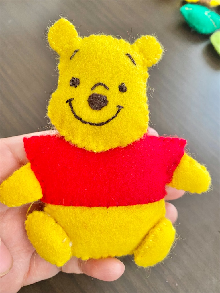 フェルトリース】プーさん作りました。 - 今日これ作りました。