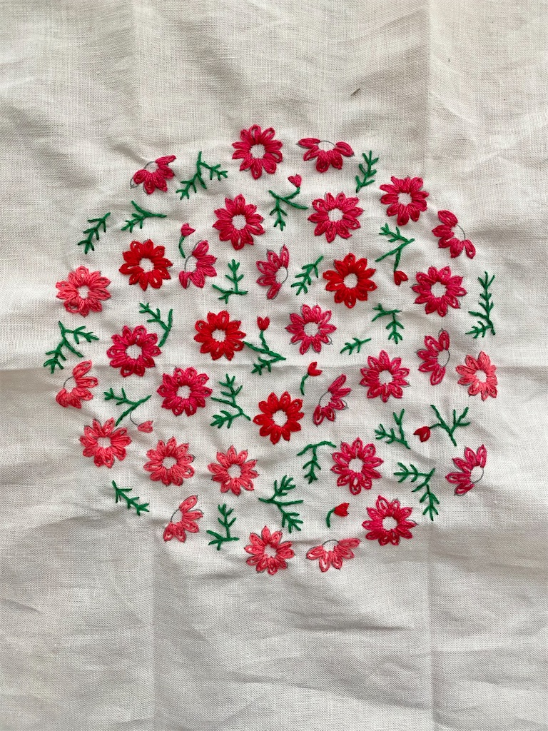 seria。刺繍キットブーケ。完成しました。 - 今日これ作りました。