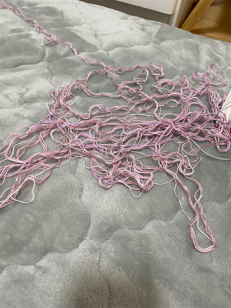 引き揃え糸 レースピンク たかい