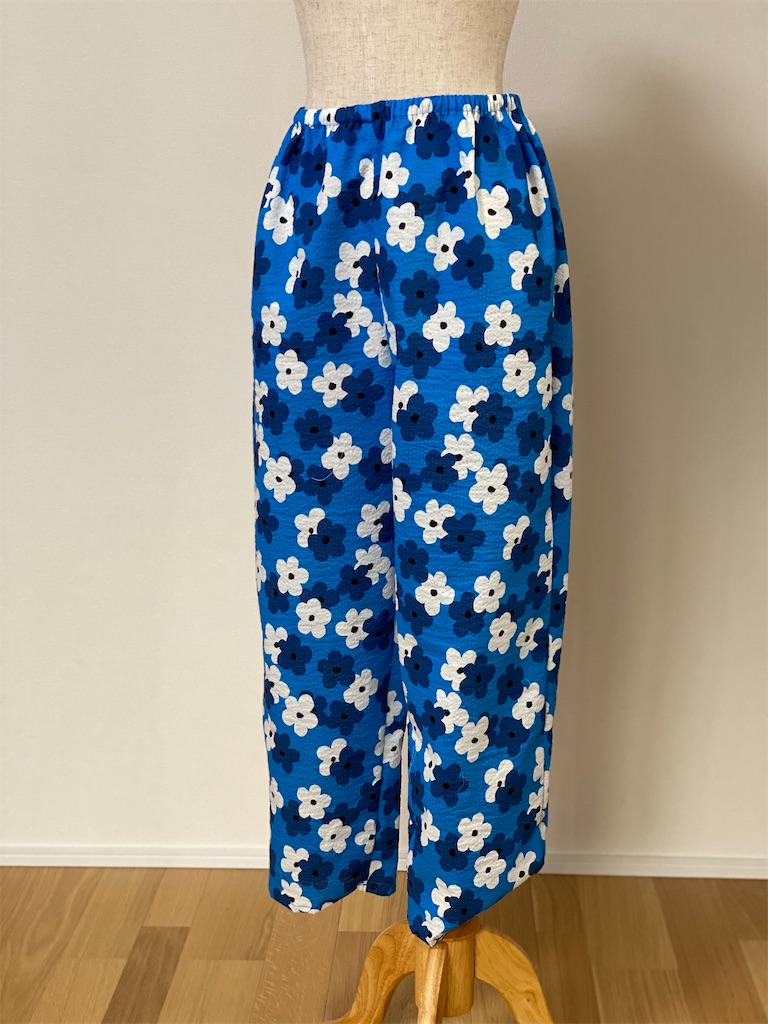 SOUSOUリップルで夏のパジャマズボンを作りました。 - 今日これ作りました。