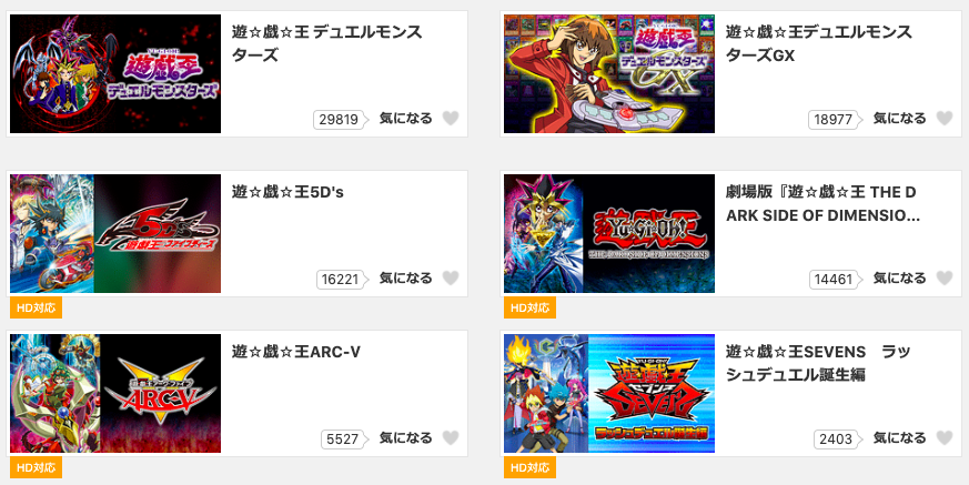 アニメ遊戯王 自粛期間中に遊戯王のアニメを見よう 動画見放題サービスの比較 紹介 2ヶ月無料で楽しめるよ くらくらころころ 遊戯王ブログ