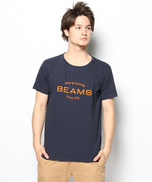 BEAMS(ビームス)のBEAMS / BEAMS LOGO TEE(Tシャツ・カットソー)|ネイビー