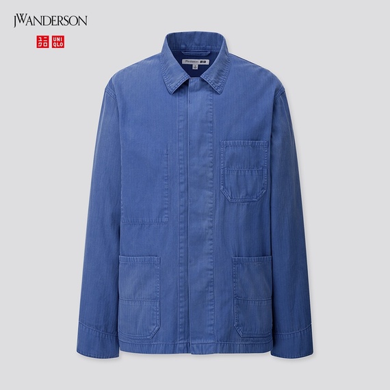 テポ様 ユニクロ×JW ANDERSON コットンジャケット Sサイズ ブルー ユニクロ JWアンダーソン ANDERSON コットンジャケット L ブルー