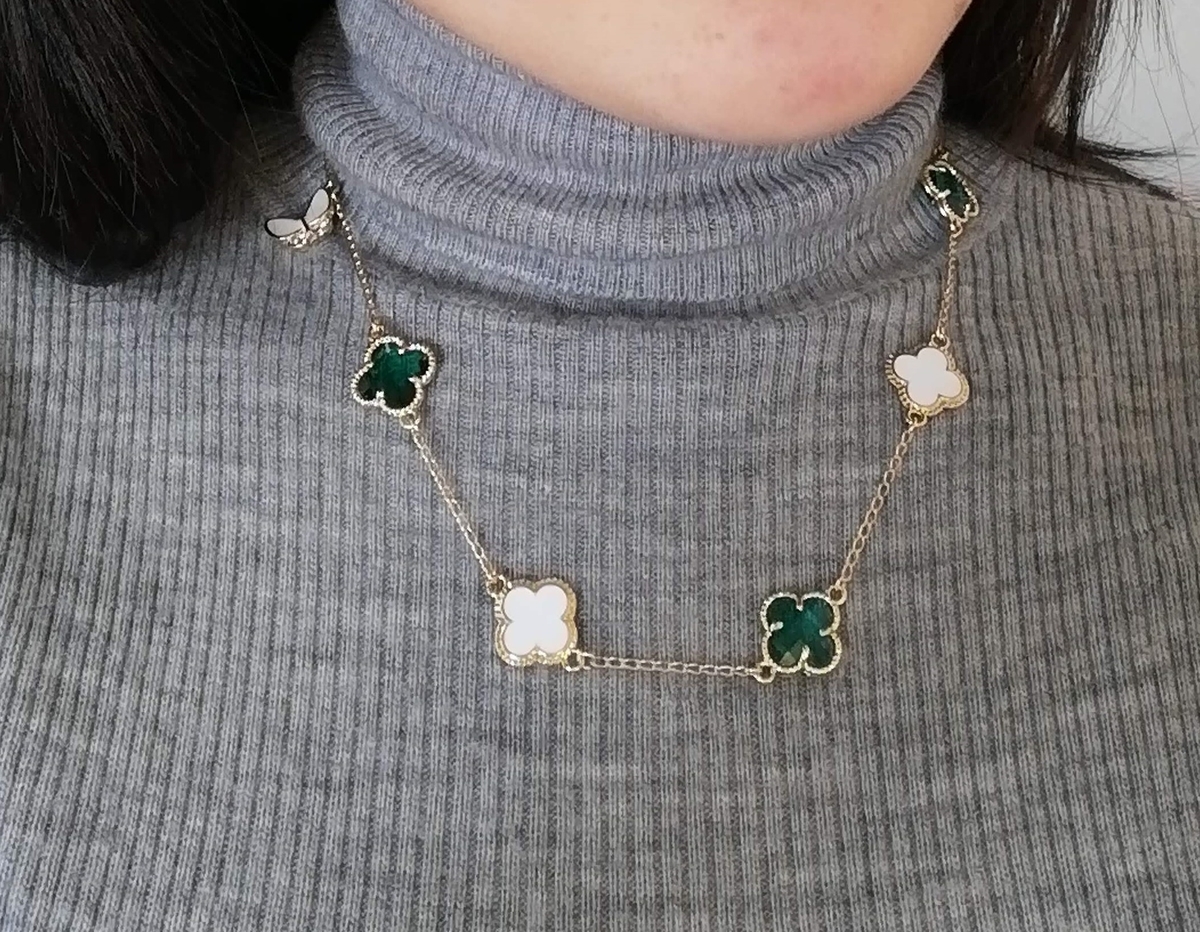 貴和製作所と楽天で買ったパーツでヴァンクリーフ風のネックレスを作ってみました メメント森の熊