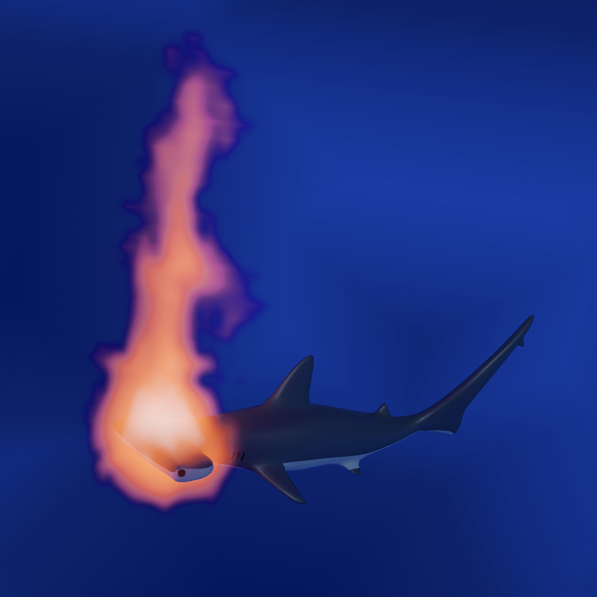 3dcg 立体造形 サメ