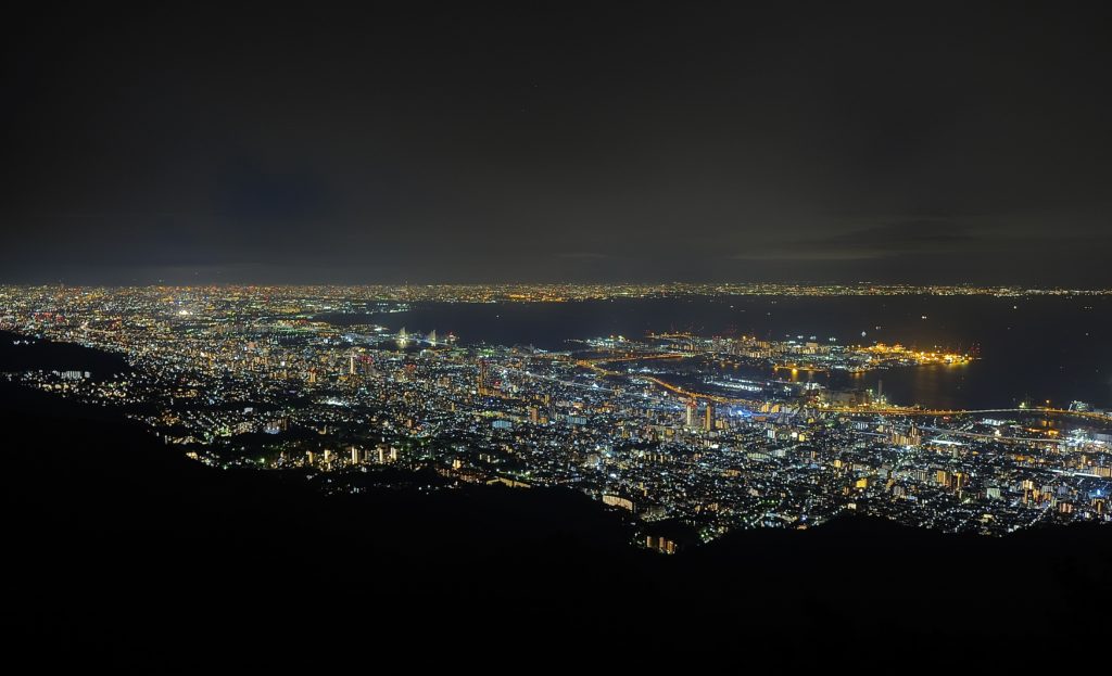 冬の夜景名所 摩耶山 掬星台で夜景を撮影 - バイクとカメラのある暮らし