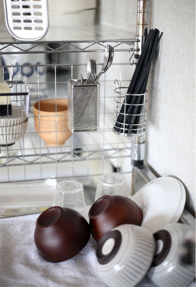 f:id:yamasan0521:20180302210444j:plain キッチンの水切りかご不用