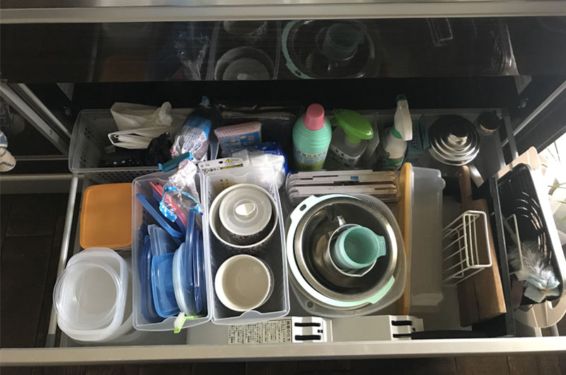 お片づけサポート　キッチン②ビフォー