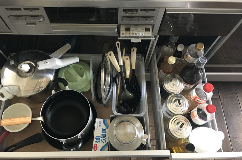 お片づけサポート　キッチン①　ビフォー