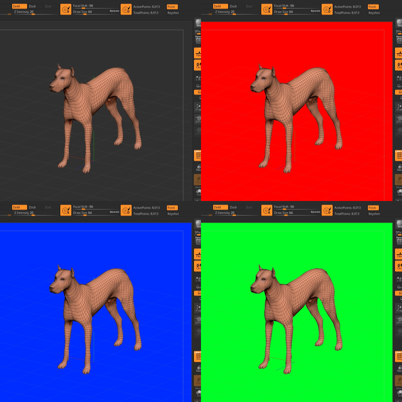 Zbrushの背景色を変更する方法 - 3DCGで何をどう作るか考え中