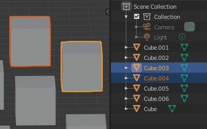 Blenderで複数のオブジェクト選択時の選択色を変更する 3dcgで何をどう作るか考え中