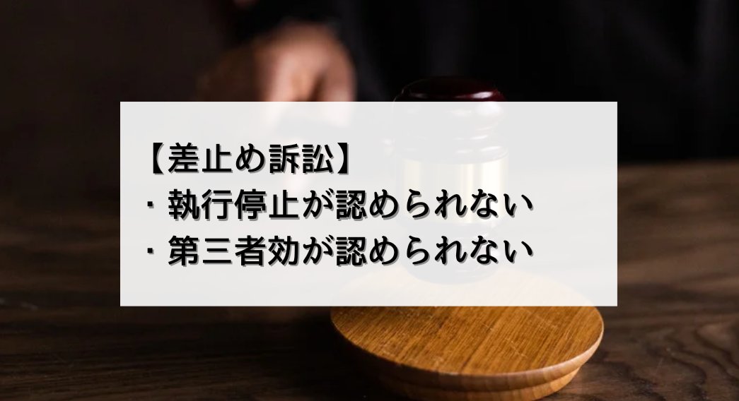 差止め訴訟の要件について簡潔に認めた図