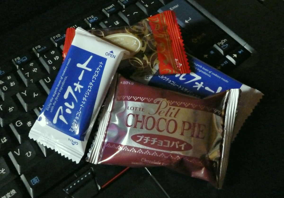 おやつのチョコレート菓子