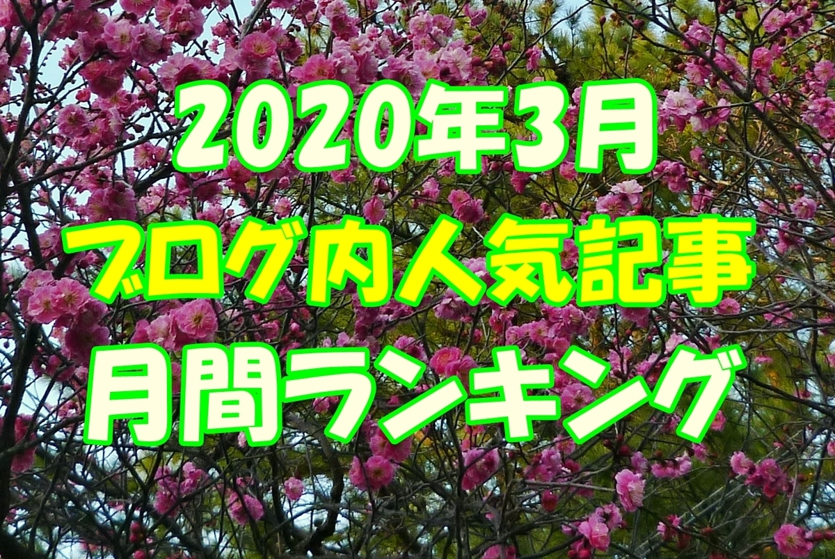 【ブログ内人気記事】3月の月間ランキング！意外な結果に