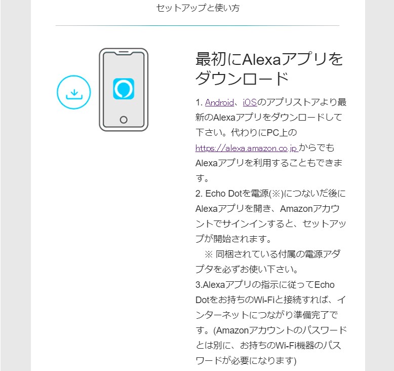 amazonからのメール セットアップ方法