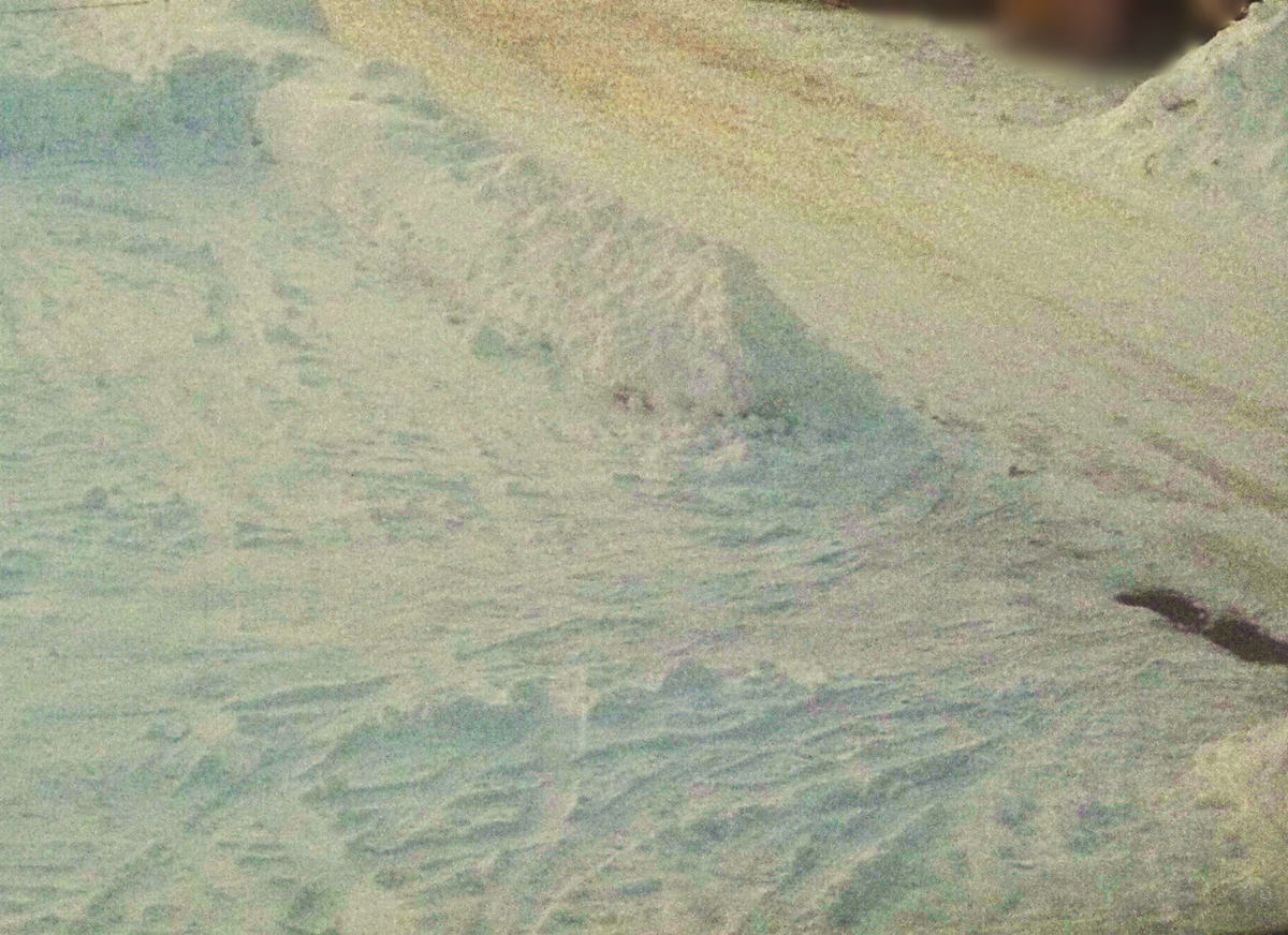 除雪車が通ったあと