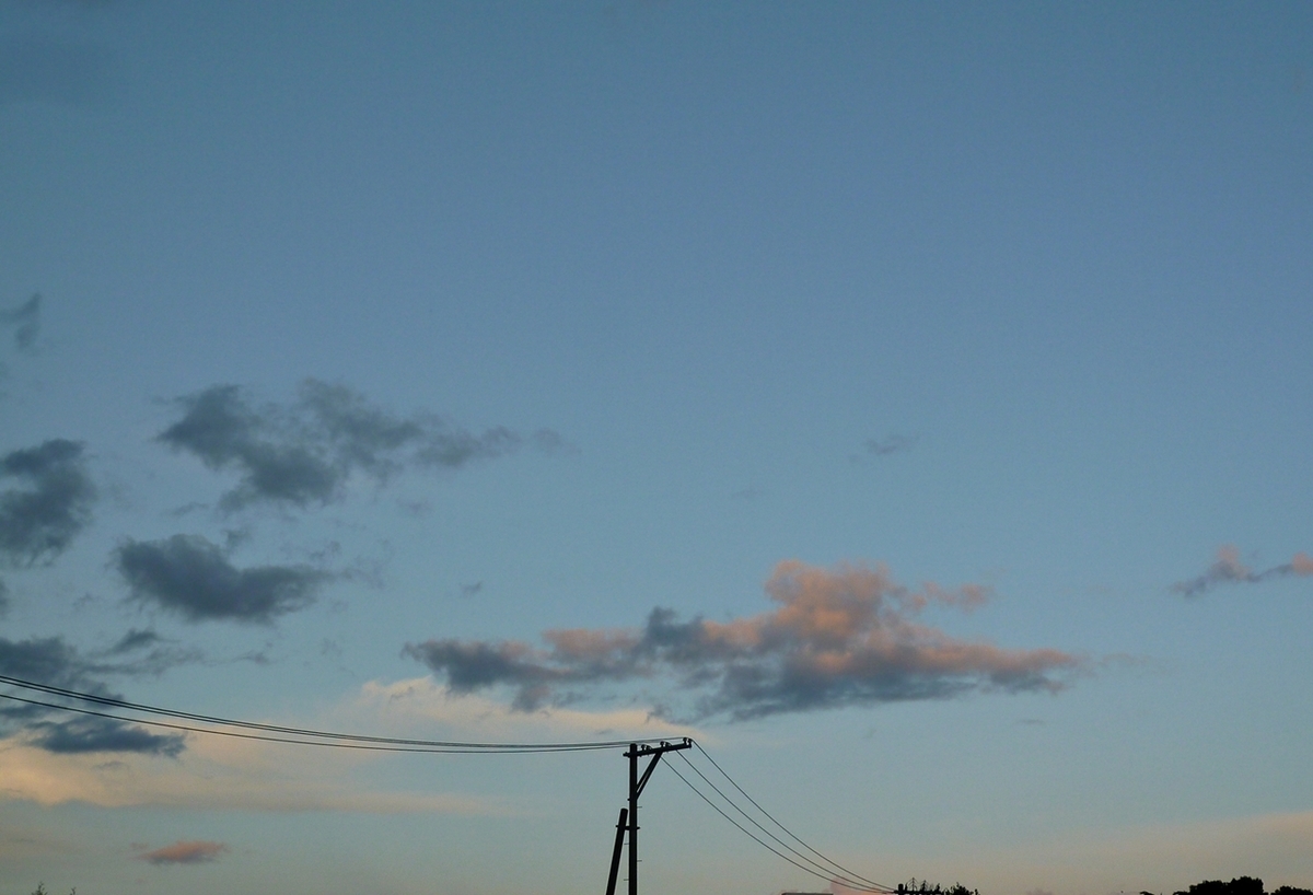 昨日の夕暮れの空