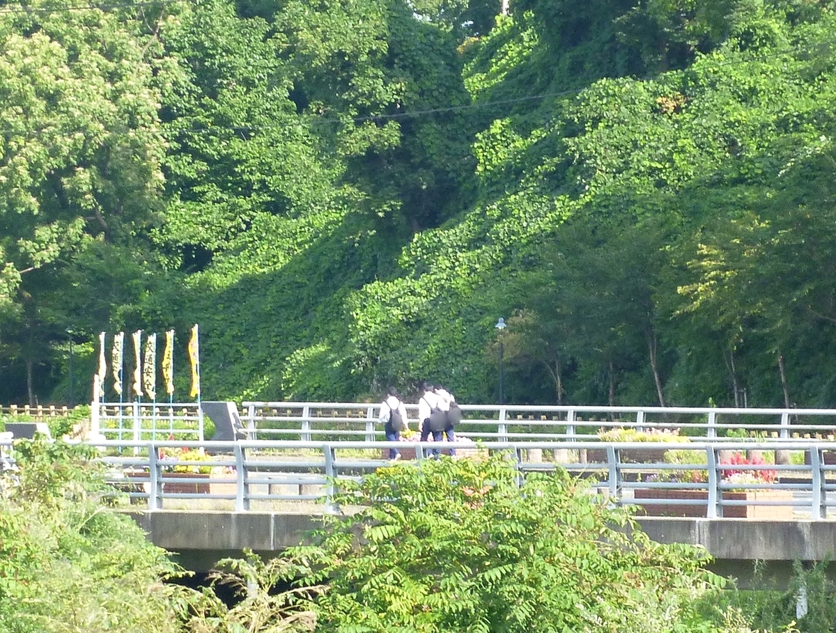 下校時間の男子中学生