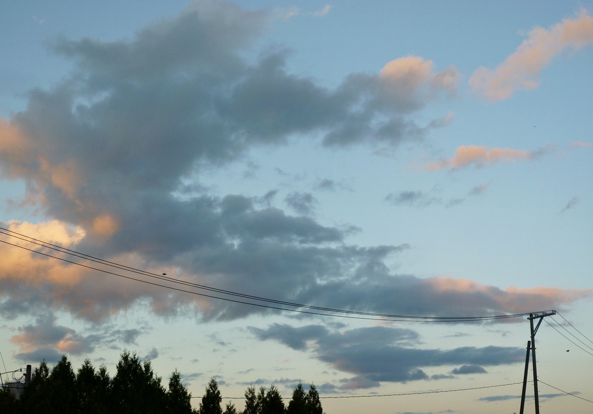 夕暮れ時の雲