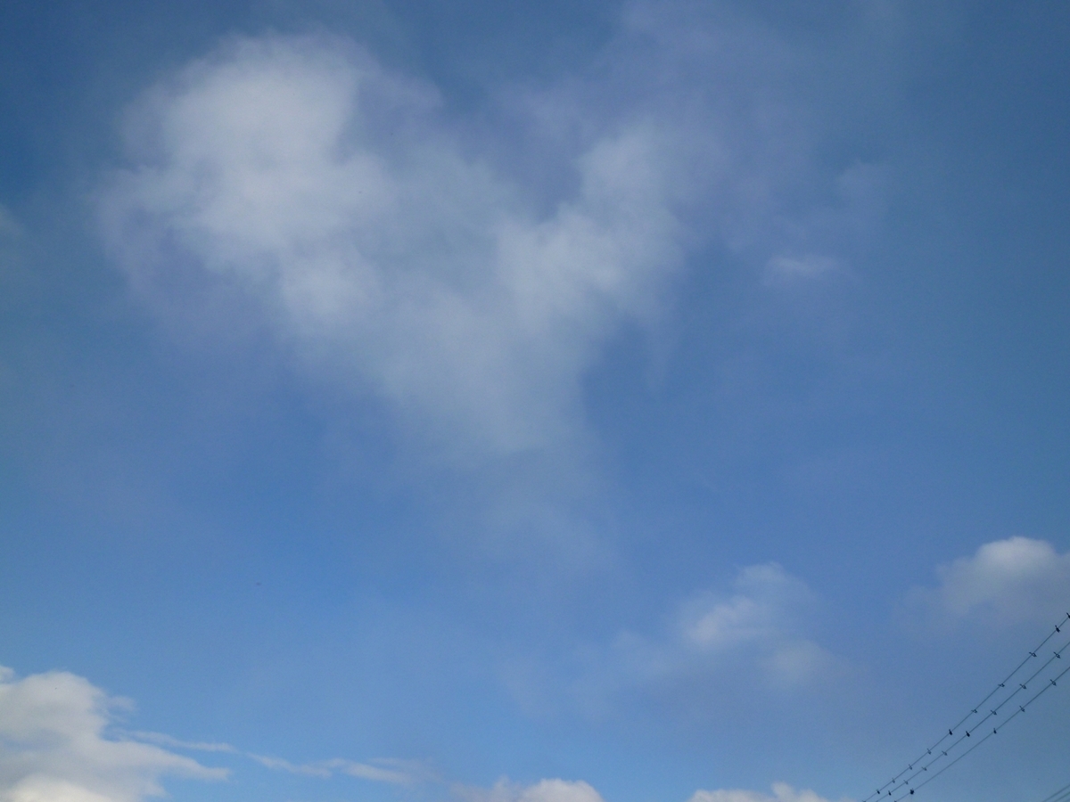 雪の晴れ間の空