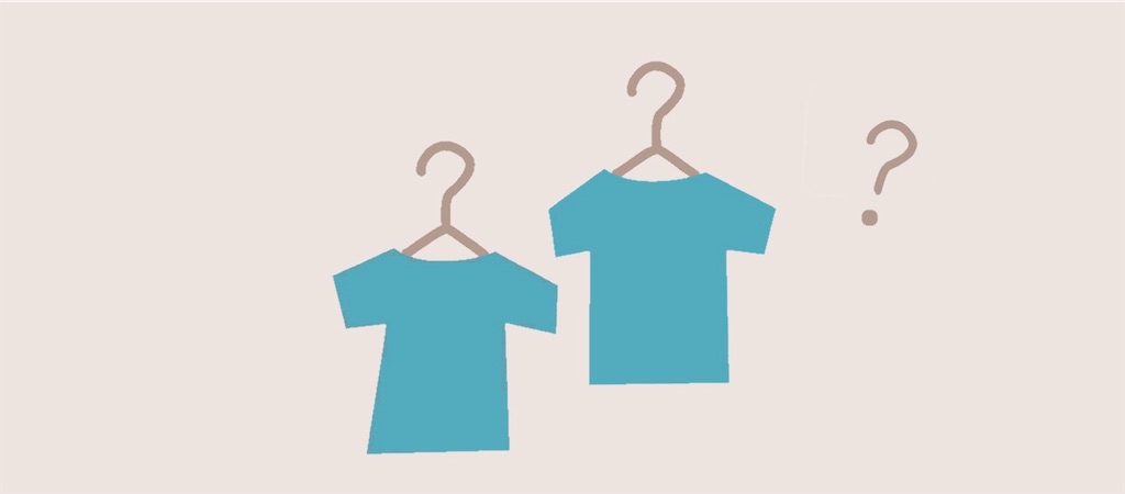 水色のTシャツのイラスト