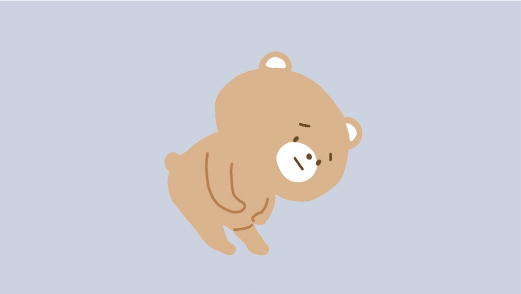 落ち込むクマのイラスト
