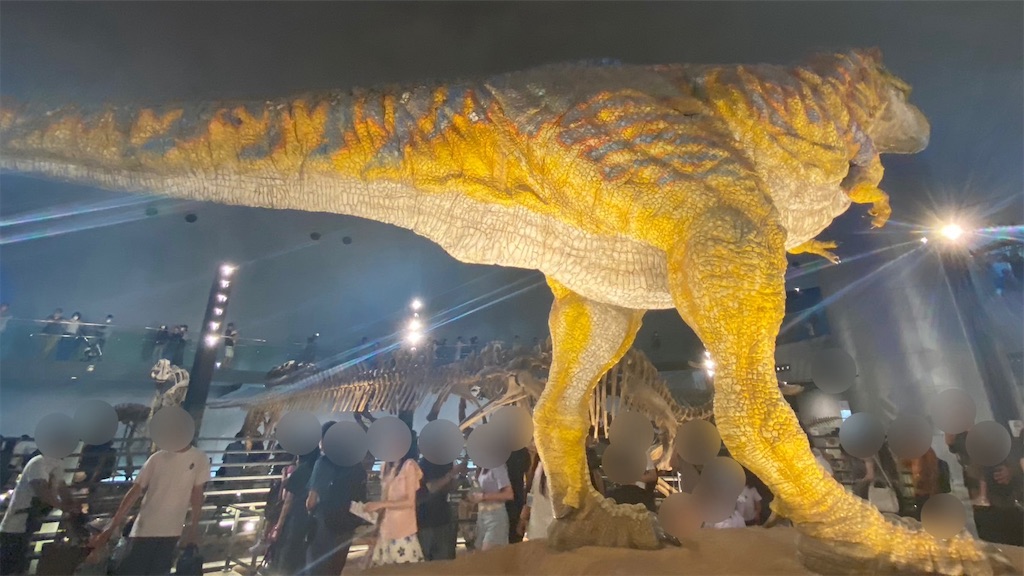福井県立恐竜博物館のティラノサウルスの尻尾