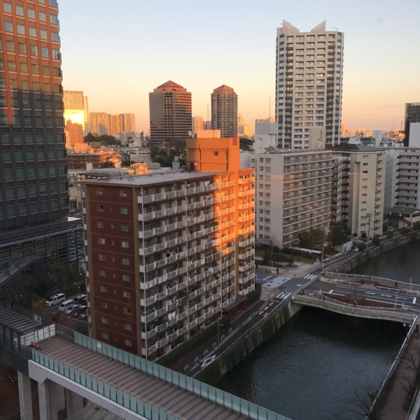 ニューオータニイン東京から目黒川方向