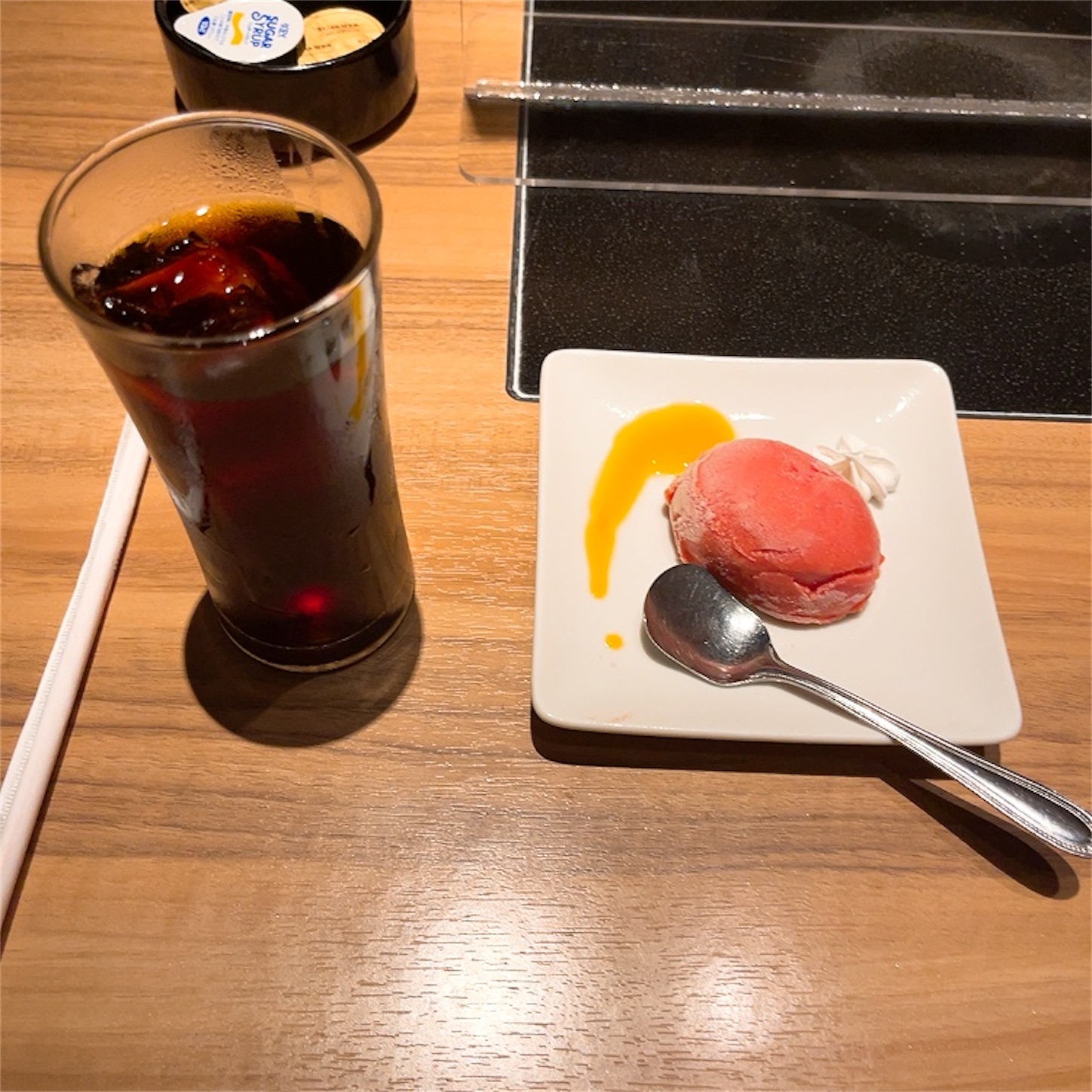 デザートとアイスコーヒー