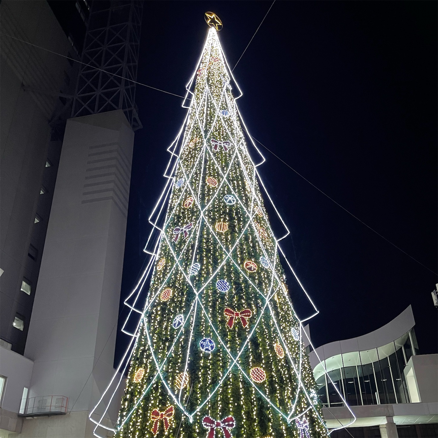 梅田スカイビルのクリスマスツリー