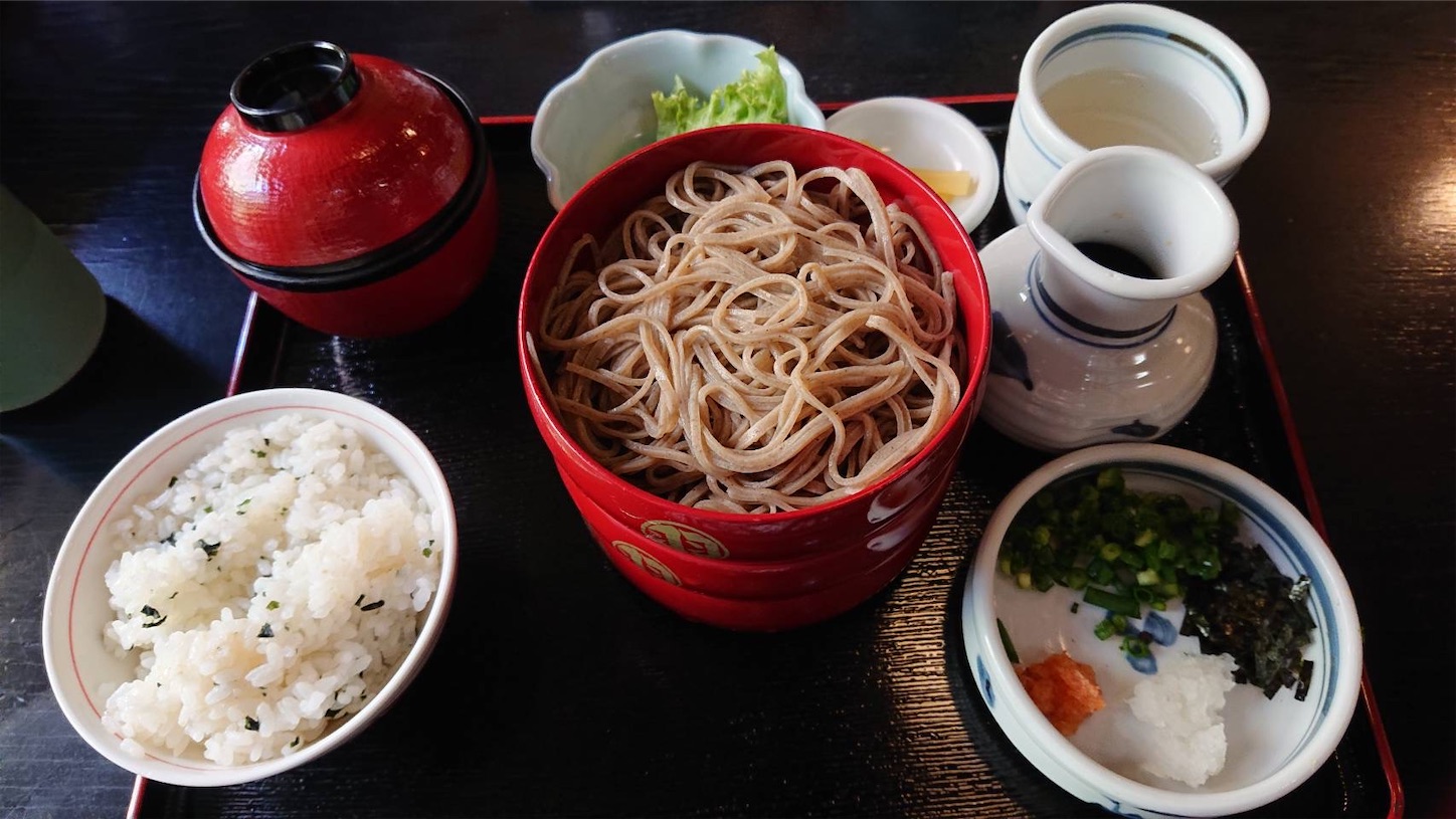 割子そば三段の定食