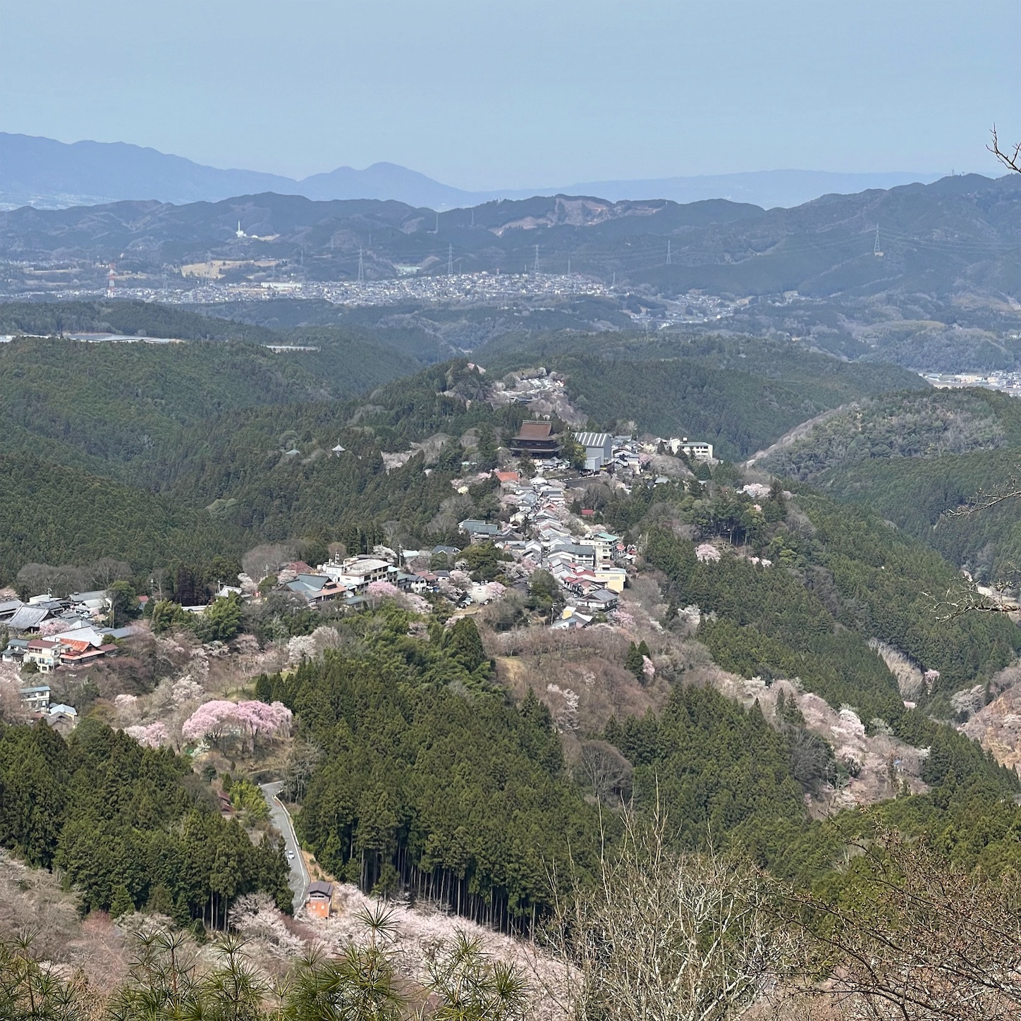 花矢倉展望台から金峯山寺方向