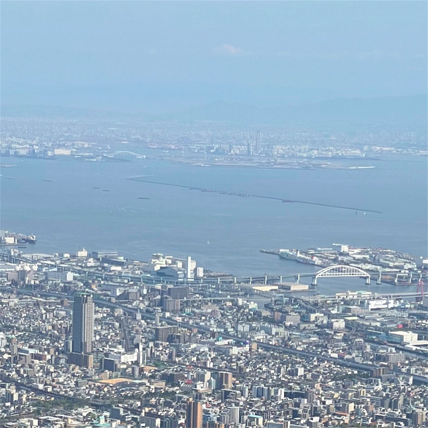 摩耶山麓から夢洲方向
