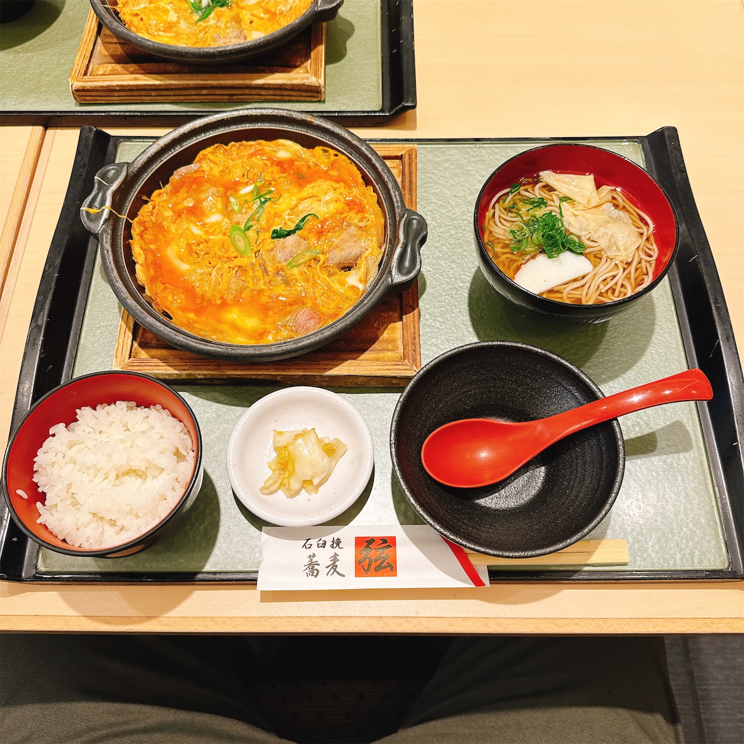 石臼挽蕎麦弦の河内鴨の柳川鍋膳