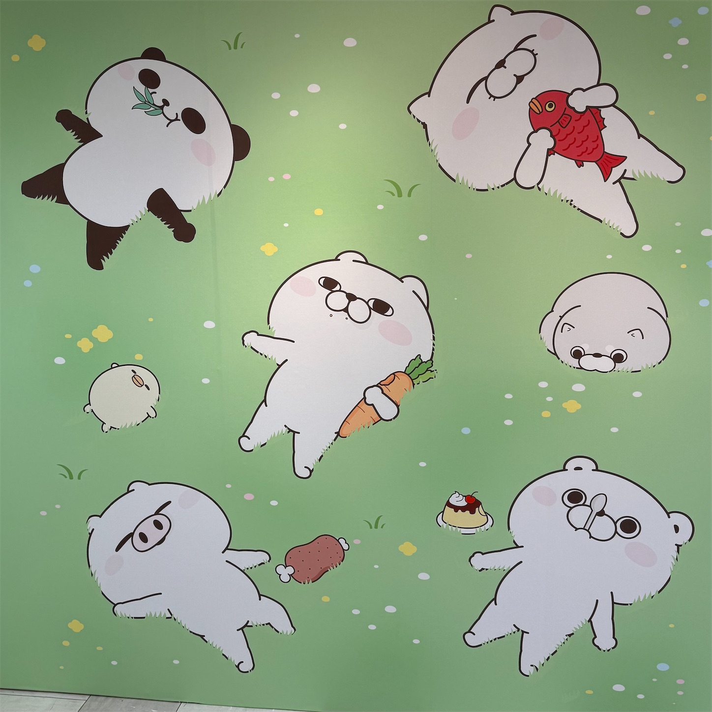 「大ヨッシースタンプ展」外の壁絵その1 「大ヨッシースタンプ展」外の壁絵その1