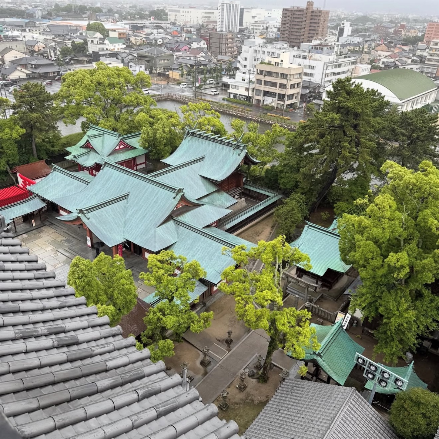 真上から見た吹揚神社