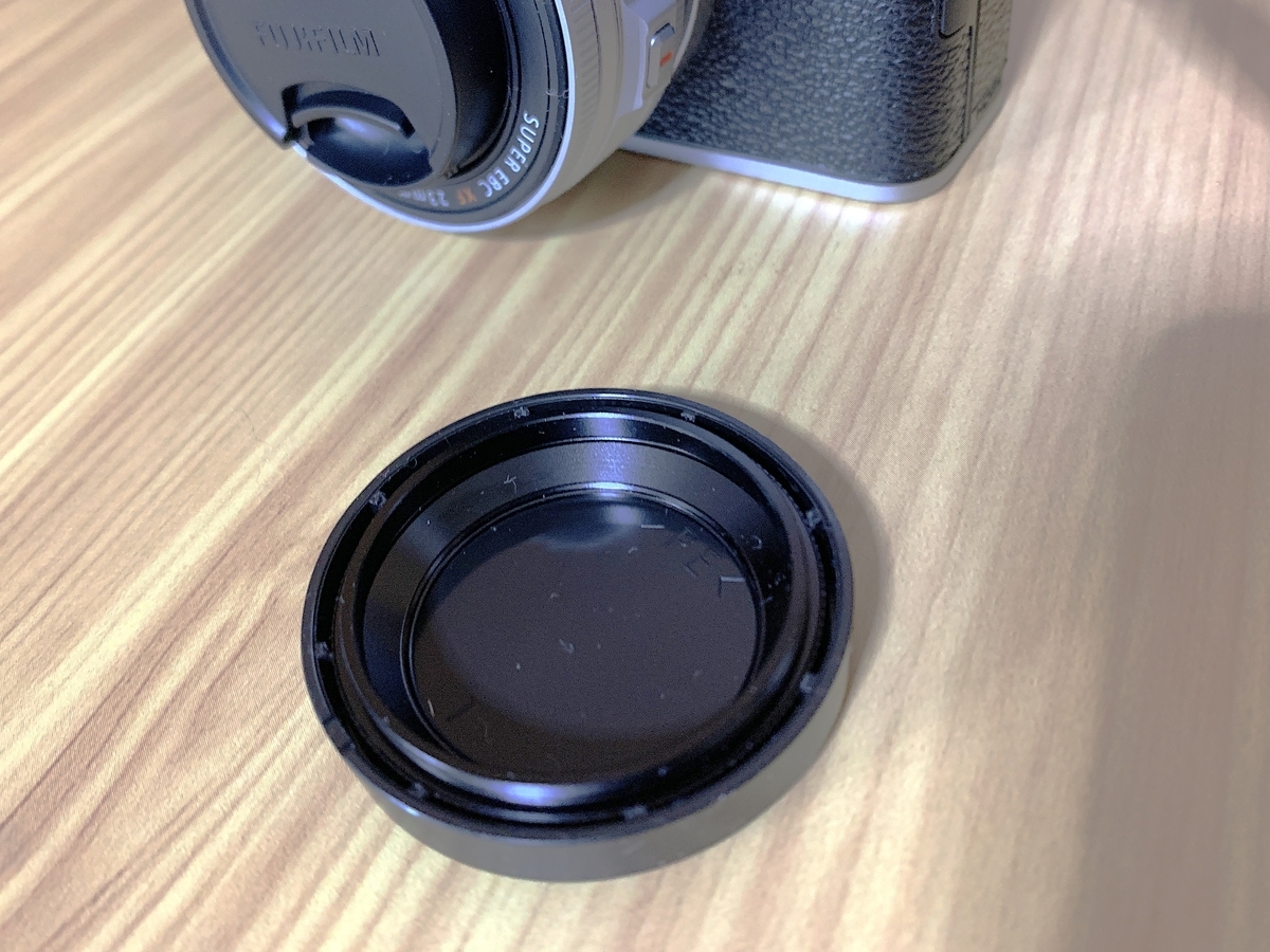 フジノンXF23mmF2.8RRWのフードをいろいろ検討