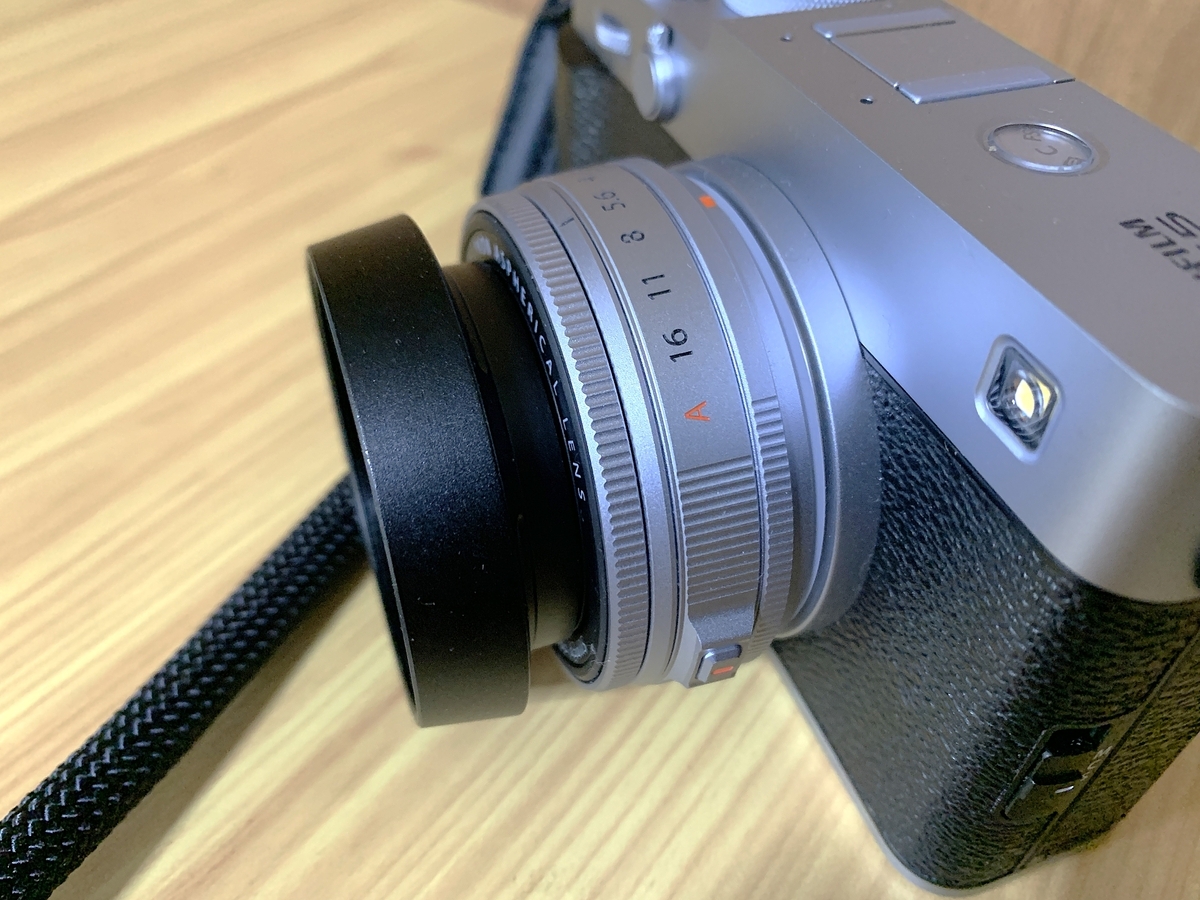 フジノンXF23mmF2.8RRWのフードをいろいろ検討