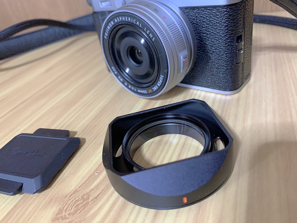 フジノンXF23mmF2.8RRWのフードをいろいろ検討