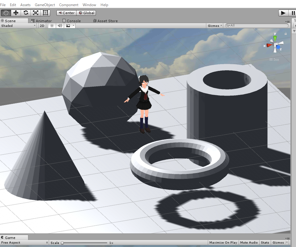Blenderで作ったプリミティブ図形をunityで使う Aiプログラムとかunityゲーム開発について